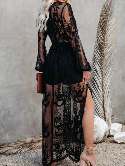 Briony | Fließendes Maxikleid aus Boho-Spitze