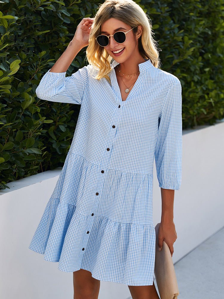 Margot | Weiches kariertes Kleid