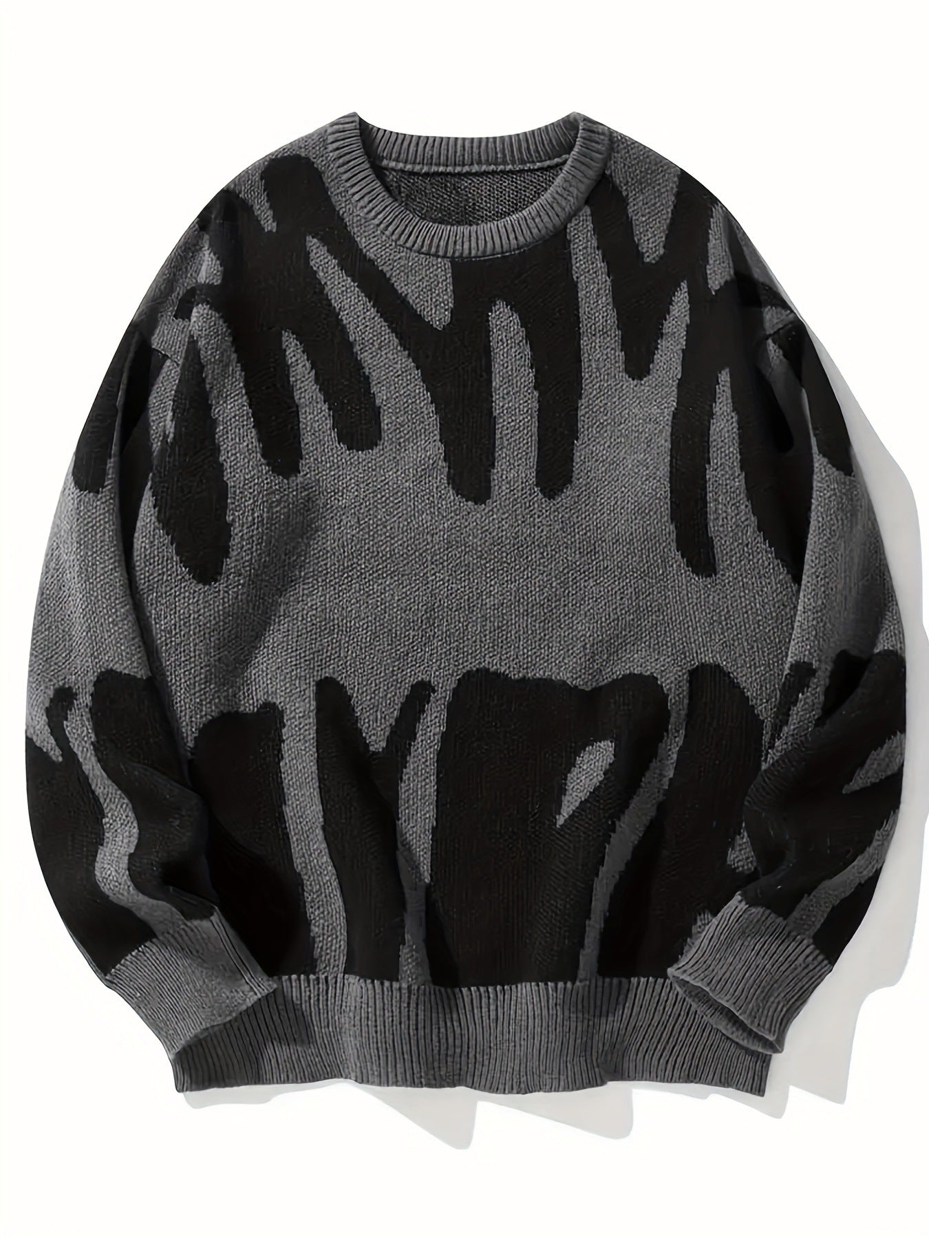 Leif | Moderner grafischer Strickpullover
