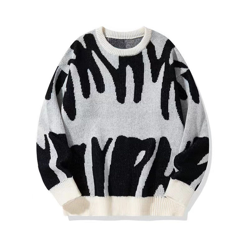Leif | Moderner grafischer Strickpullover