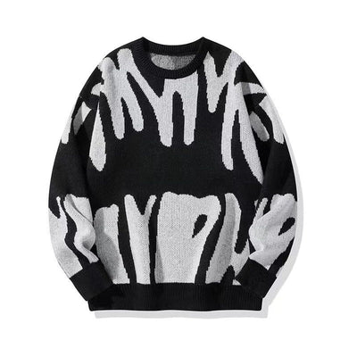 Leif | Moderner grafischer Strickpullover