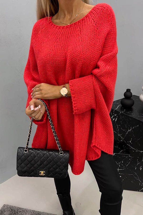 Vida | Cozy Oversized Batwing Knit Sweater