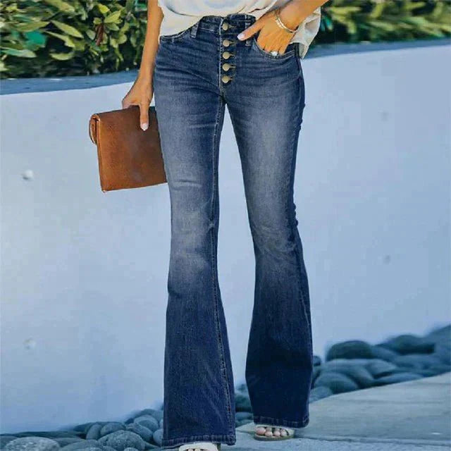 Reniva | High-Waist-Schlagjeans