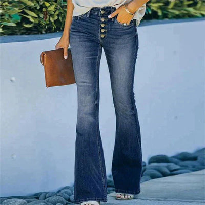 Reniva | High-Waist-Schlagjeans
