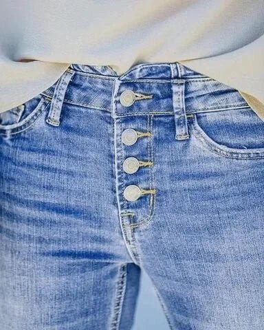 Reniva | High-Waist-Schlagjeans