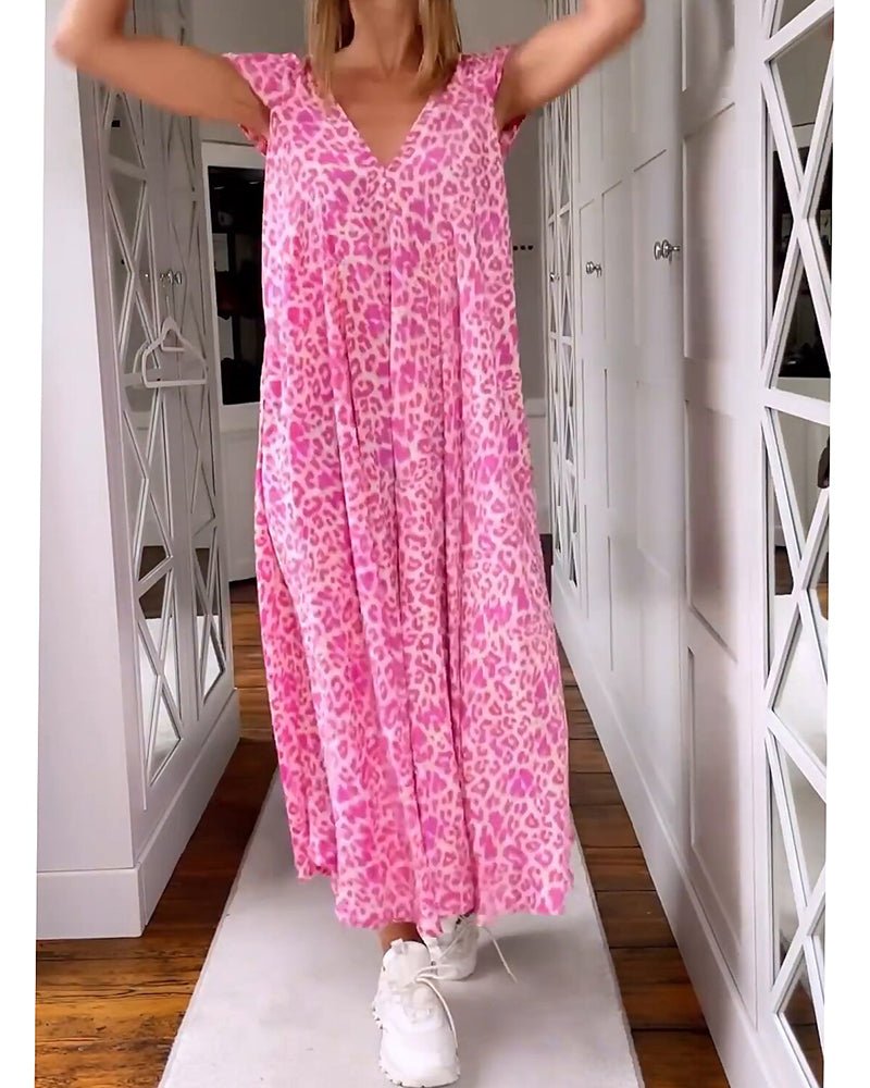 Vivienne | Fließendes bedrucktes Midikleid