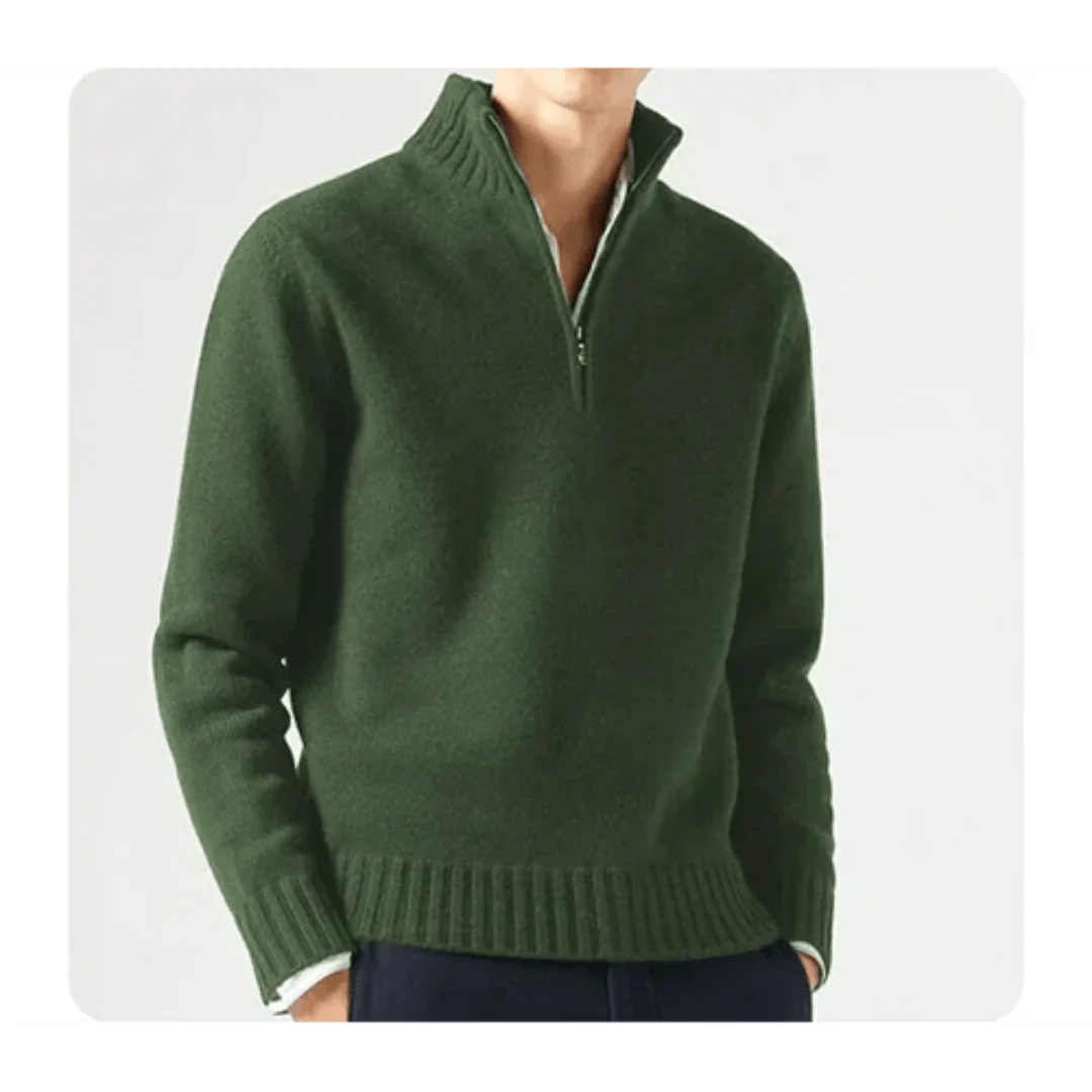 Wade | Kuscheliger Rollkragenpullover mit Reißverschluss