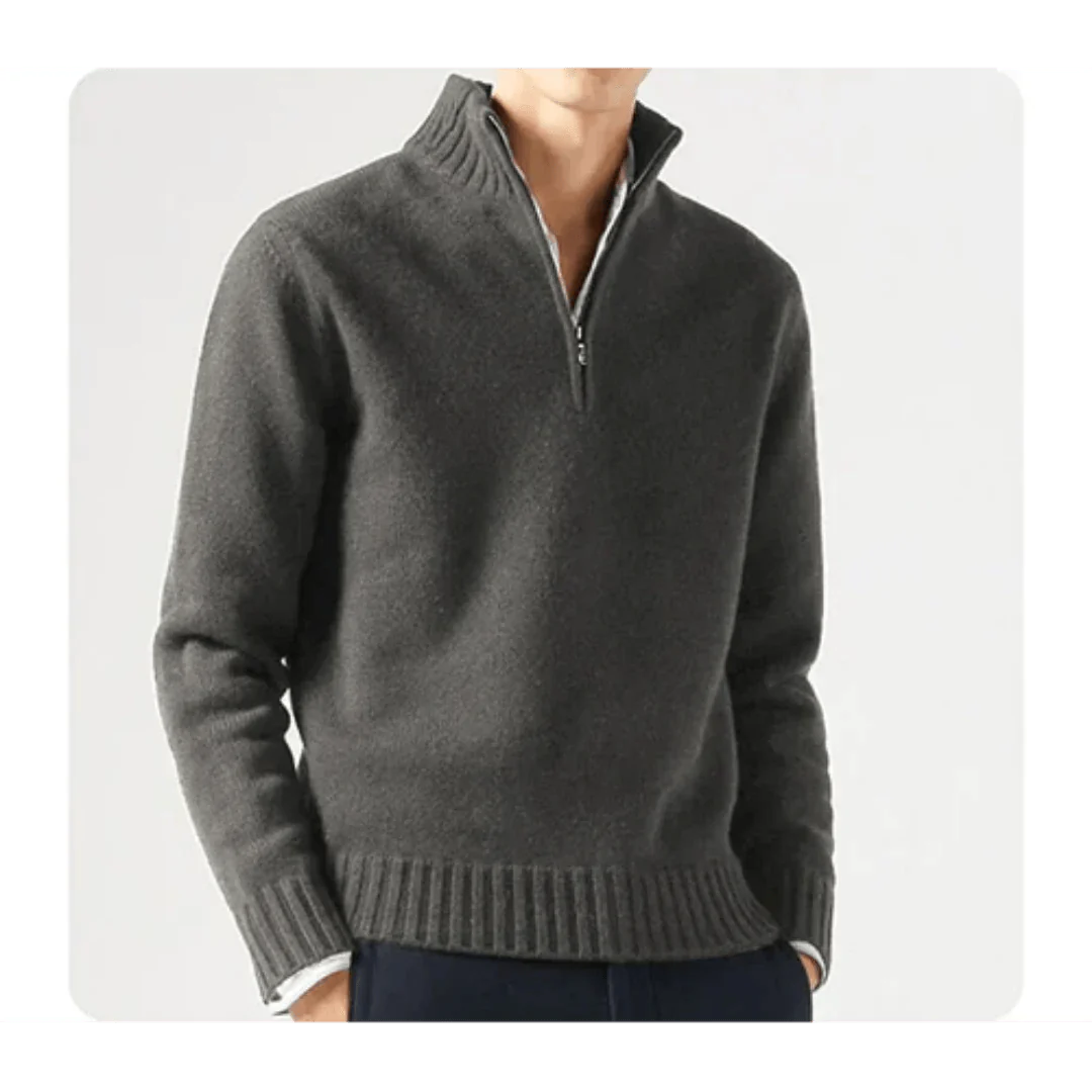 Wade | Kuscheliger Rollkragenpullover mit Reißverschluss