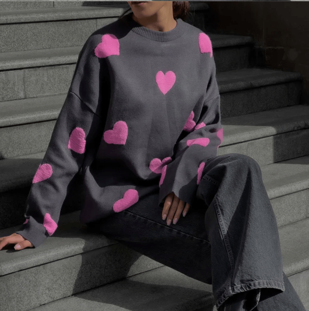 Lunavyn | Mini-Herz-Strickpullover