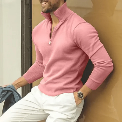 Drevian | Rollkragenpullover mit halbem Reißverschluss