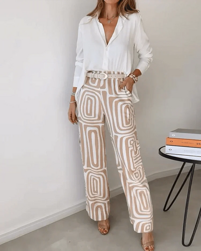 Selvique | Set aus Bluse und bedruckter Hose
