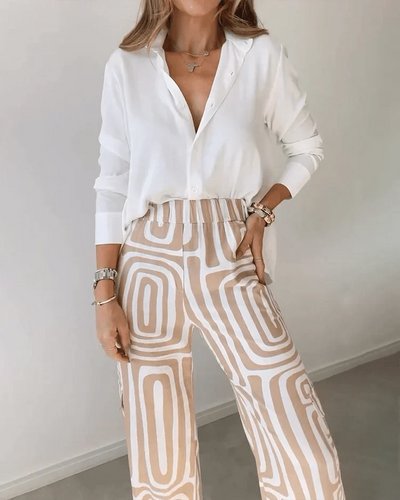 Selvique | Set aus Bluse und bedruckter Hose