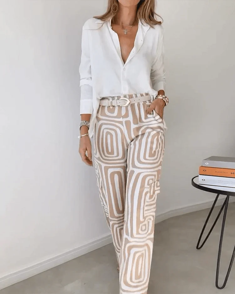 Selvique | Set aus Bluse und bedruckter Hose