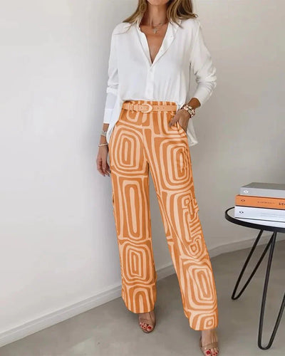 Selvique | Set aus Bluse und bedruckter Hose