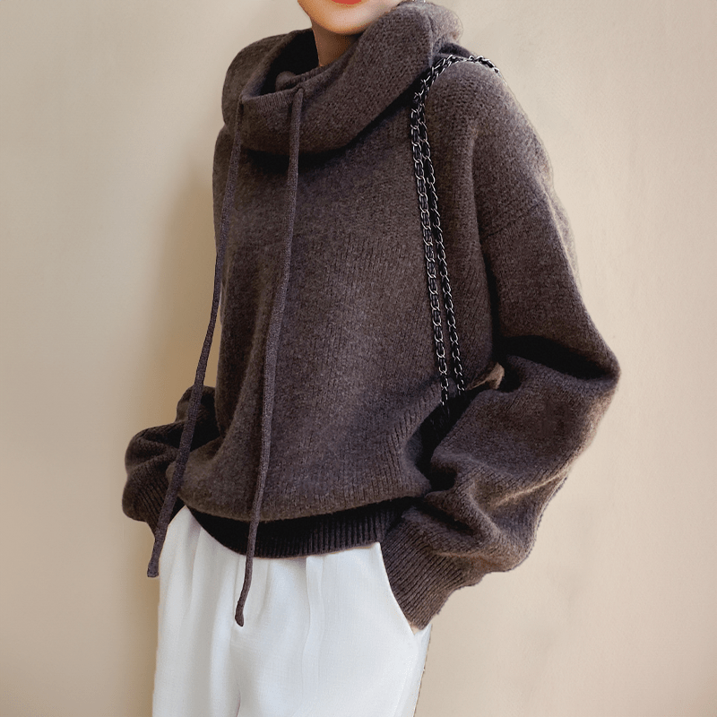 Serenya | Strickpullover mit Kapuze