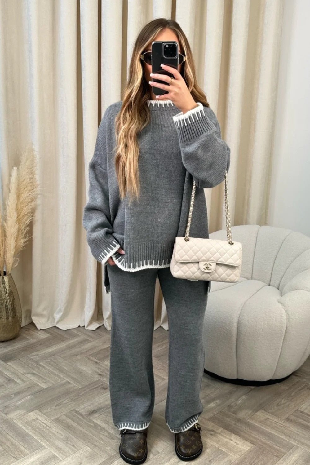 Yrsa | Soft Knit Sweater and Trouser Set