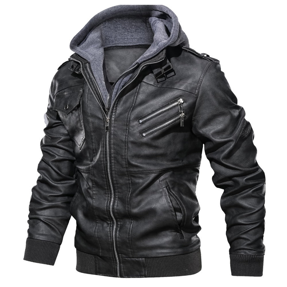 Drovan | Kapuzenjacke im Moto-Stil