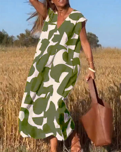 Larkin | Entspanntes Maxikleid mit Print