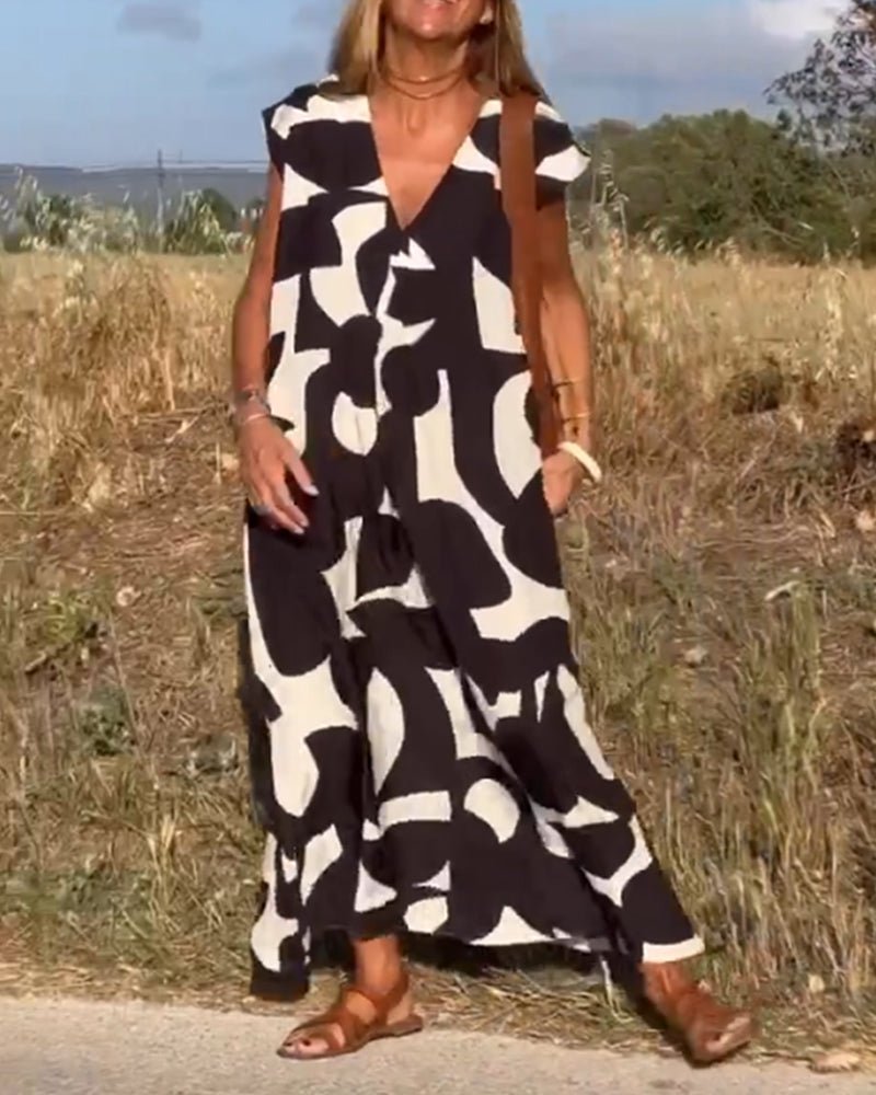 Larkin | Entspanntes Maxikleid mit Print