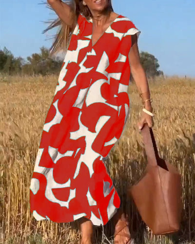 Larkin | Entspanntes Maxikleid mit Print