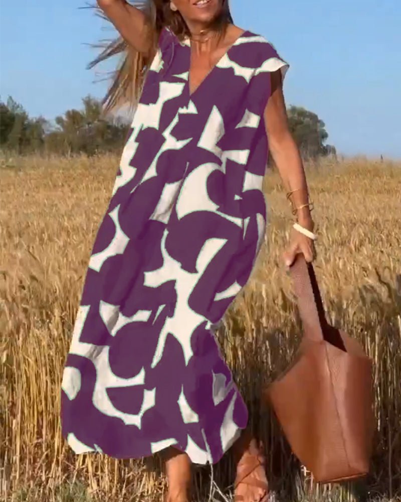 Larkin | Entspanntes Maxikleid mit Print