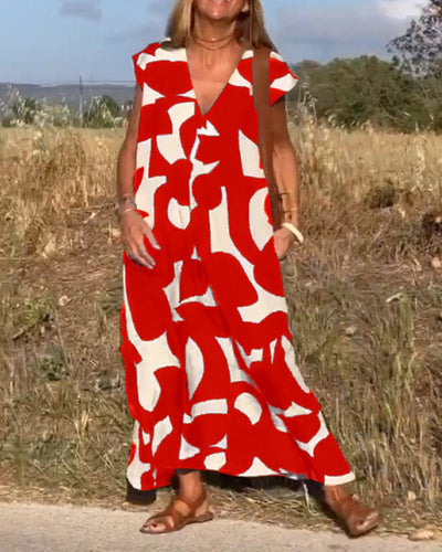 Larkin | Entspanntes Maxikleid mit Print