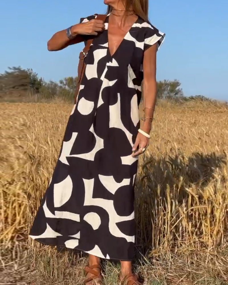 Larkin | Entspanntes Maxikleid mit Print