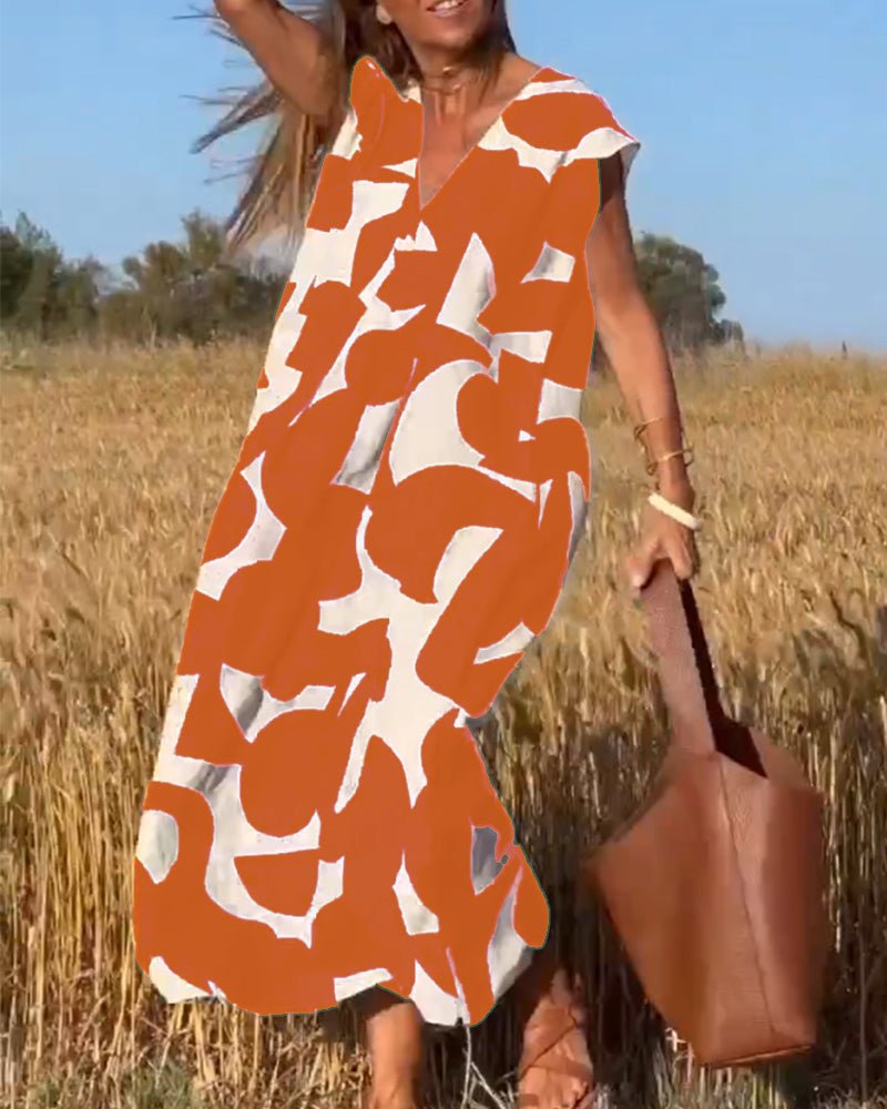 Larkin | Entspanntes Maxikleid mit Print