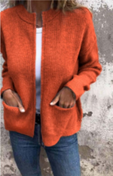 Rose | Strickjacke mit Taschen