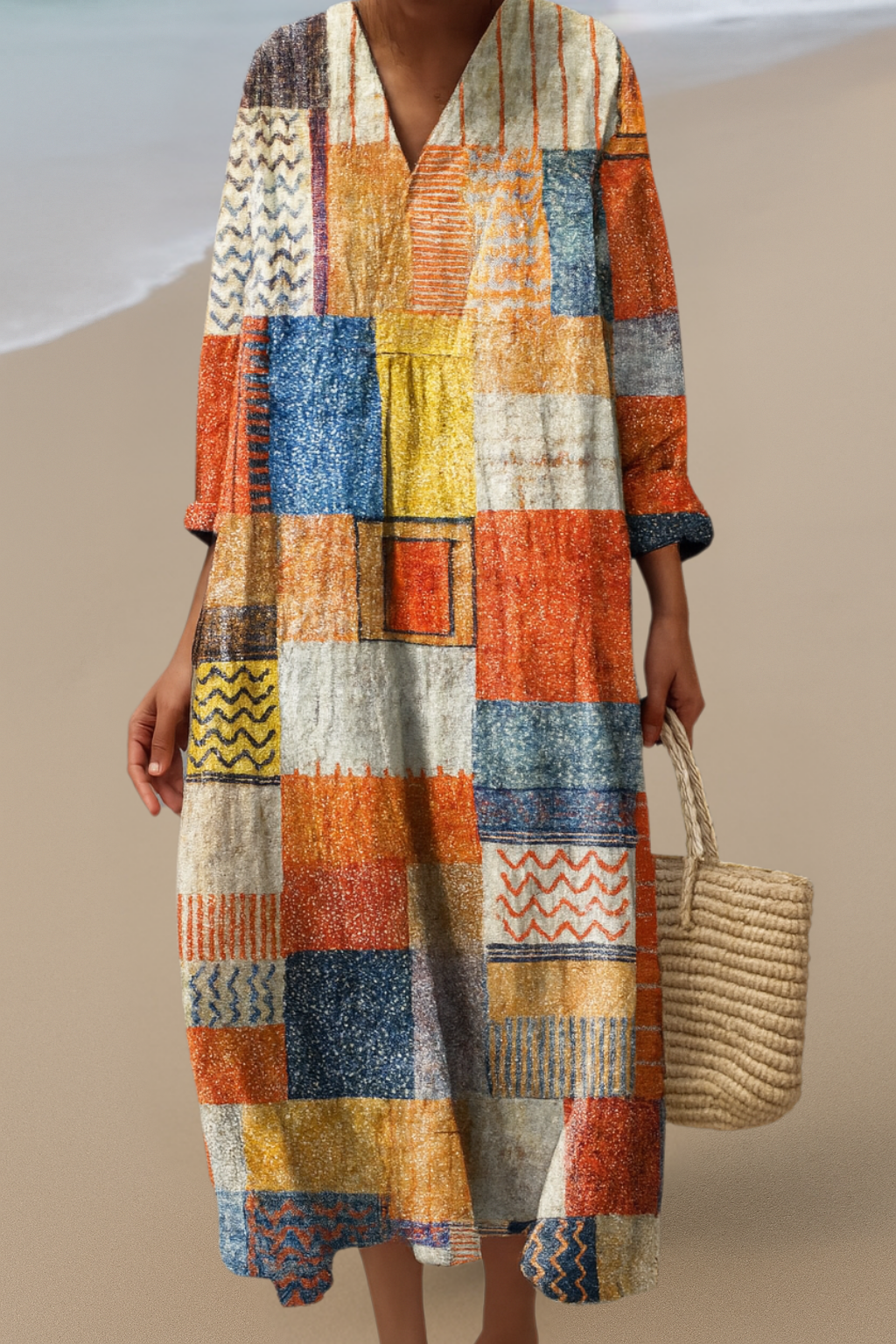 Mia Patchwork-Boho-Kleid