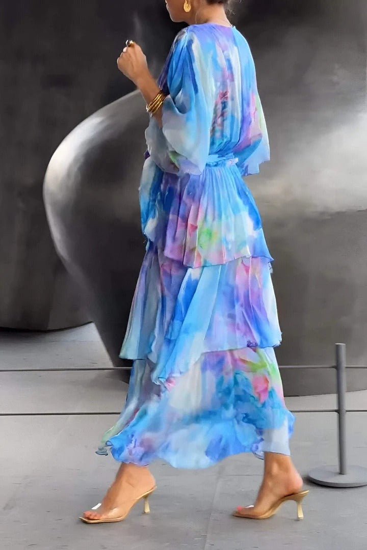 Viola | Schickes buntes Maxikleid