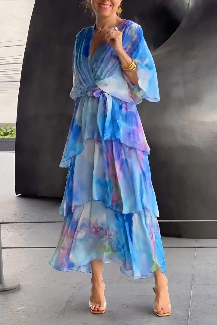 Viola | Schickes buntes Maxikleid