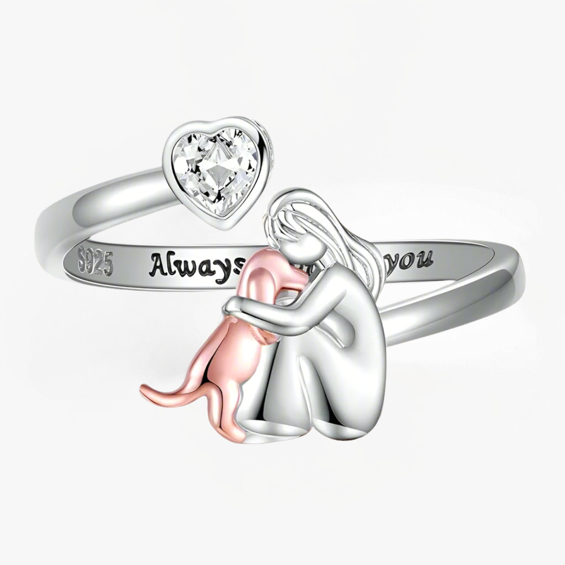Zeller - Ring mit Hunde-Symbol (Pink)