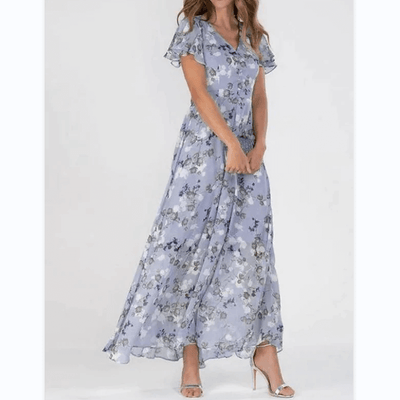 Flora | Fließendes Maxikleid mit Blumenmuster