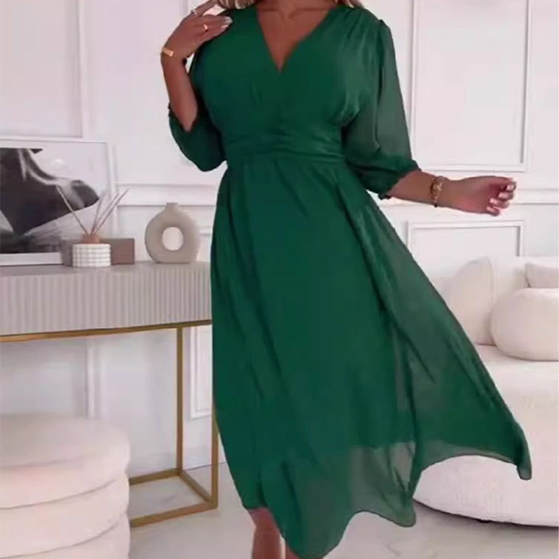 Petralie | Luftiges Kleid mit V-Ausschnitt