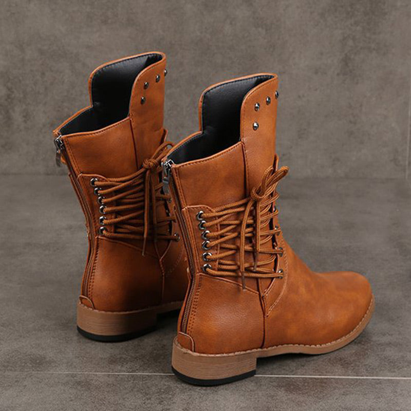 Klassische Schnürstiefel aus Leder