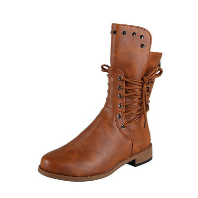 Klassische Schnürstiefel aus Leder