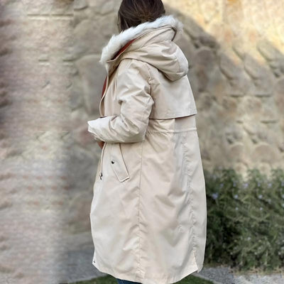 Women's Winter Jacket with Hood and Soft Collar