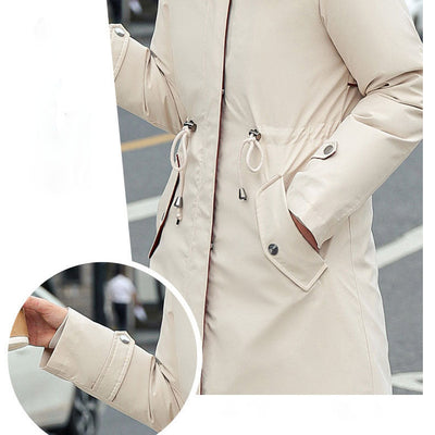 Women's Winter Jacket with Hood and Soft Collar