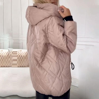 Damen Winterjacke mit Kapuze und Reißverschluss