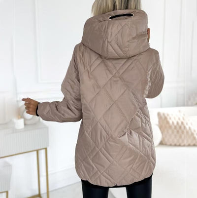 Damen Winterjacke mit Kapuze und Reißverschluss
