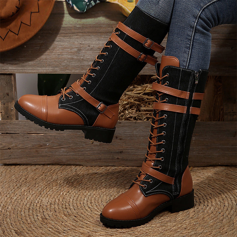 Vintage-Kampfstiefel für Damen