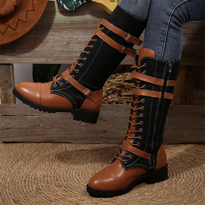 Vintage-Kampfstiefel für Damen