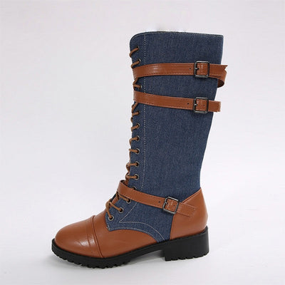 Vintage-Kampfstiefel für Damen