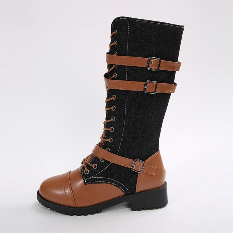 Vintage-Kampfstiefel für Damen