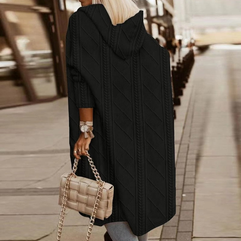 Johani | Langer Cardigan mit Kapuze