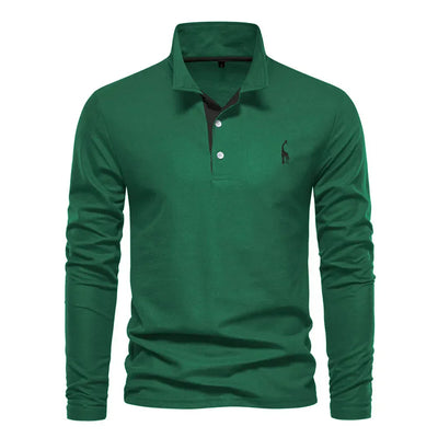 GUNVOR - LONG SLEEVED POLO FOR MEN