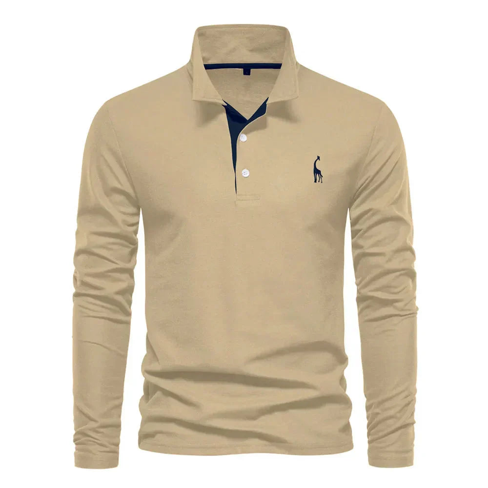 GUNVOR - LONG SLEEVED POLO FOR MEN