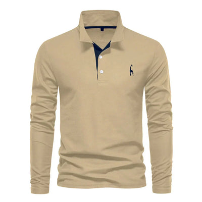 GUNVOR - LONG SLEEVED POLO FOR MEN