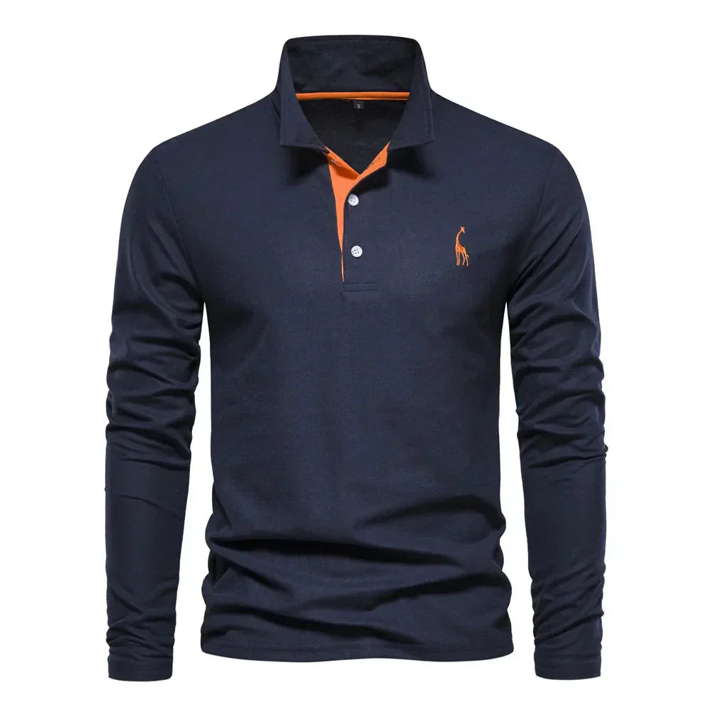 GUNVOR - LONG SLEEVED POLO FOR MEN